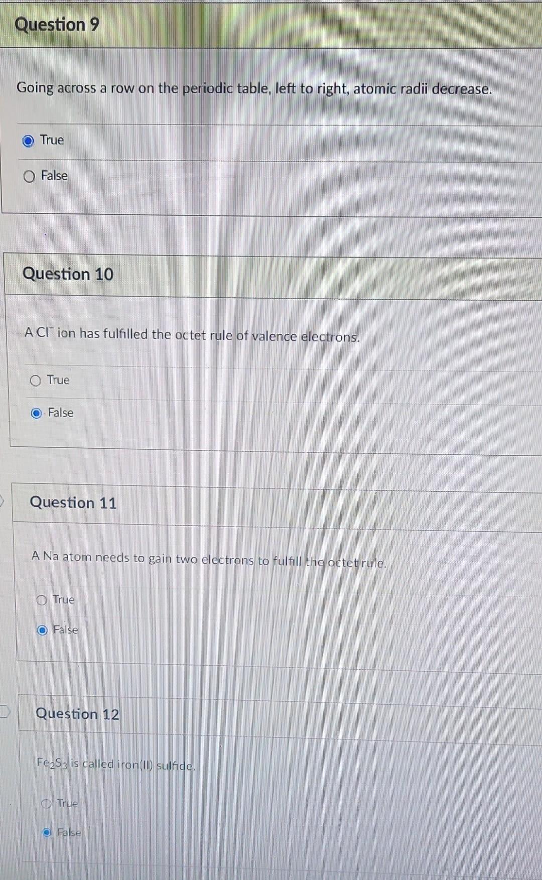 Solved Going across a row on the periodic table left to Chegg