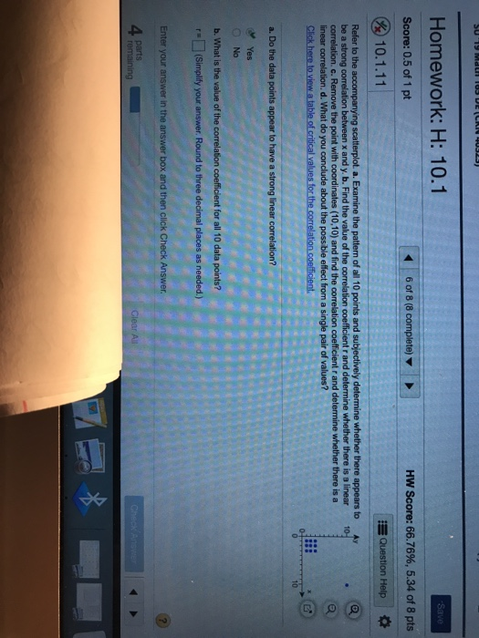 Solved b.what is the value of the correlation coefficient | Chegg.com
