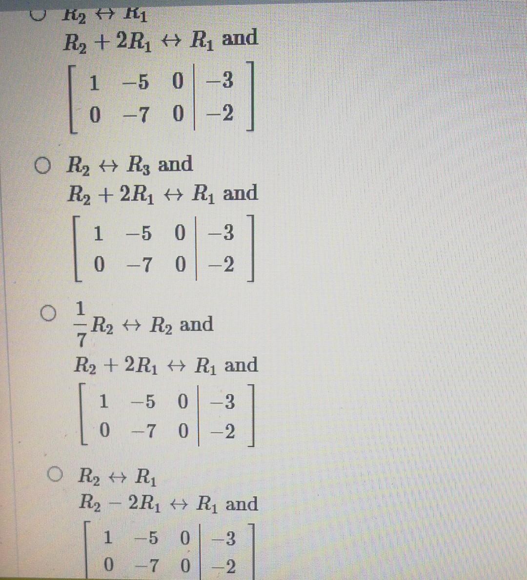 Solved Assume that the following row operations Chegg