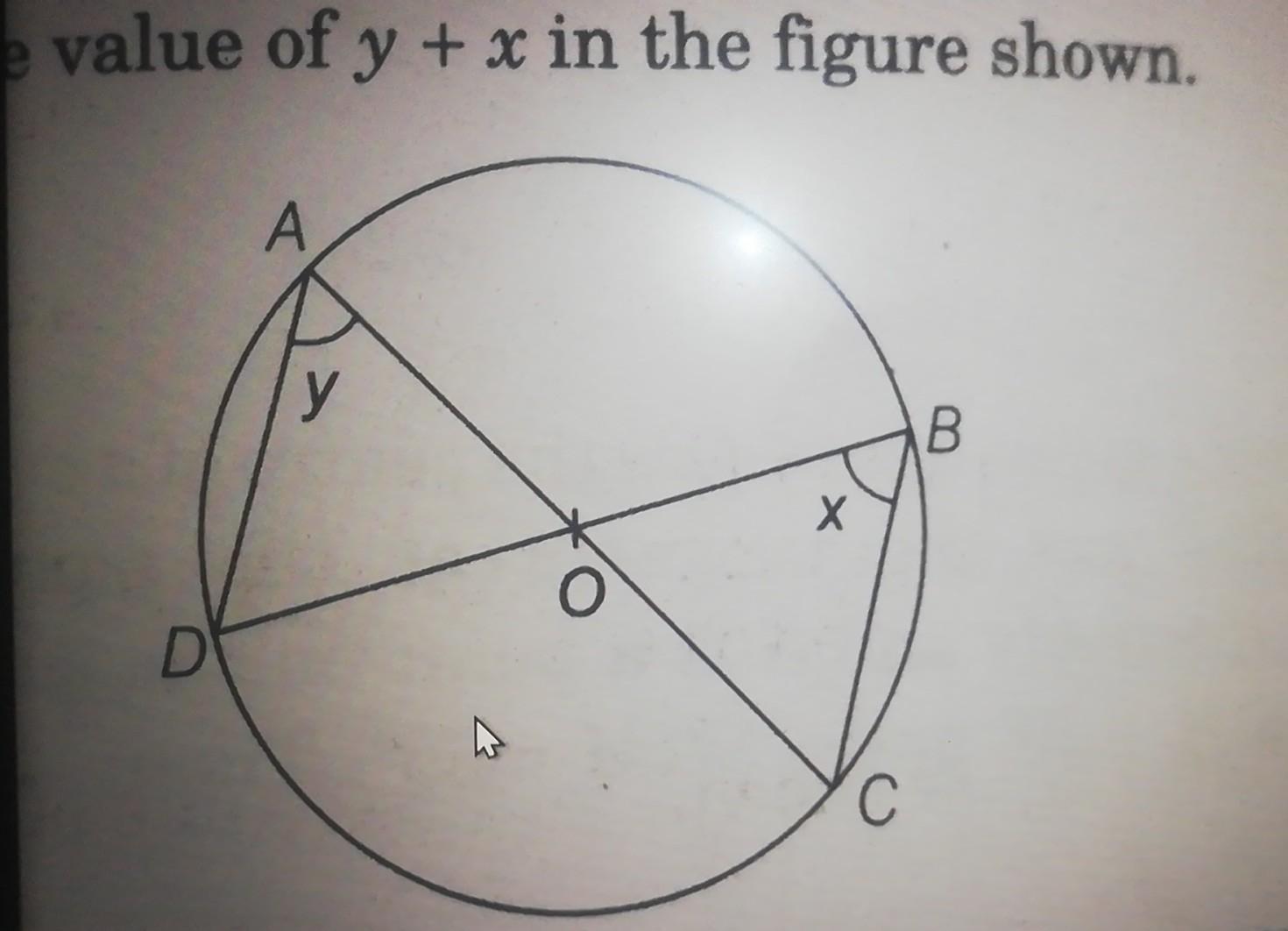 Solved value of y+x in the figure shown. | Chegg.com