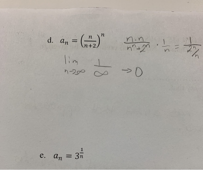 Solved 2 Which Of The Following Sequences Converge And W Chegg Com