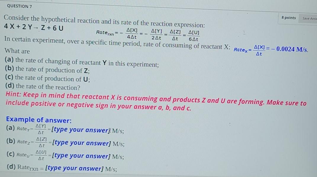 Solved QUESTIONS 5 points Save Answer The first-order rate | Chegg.com