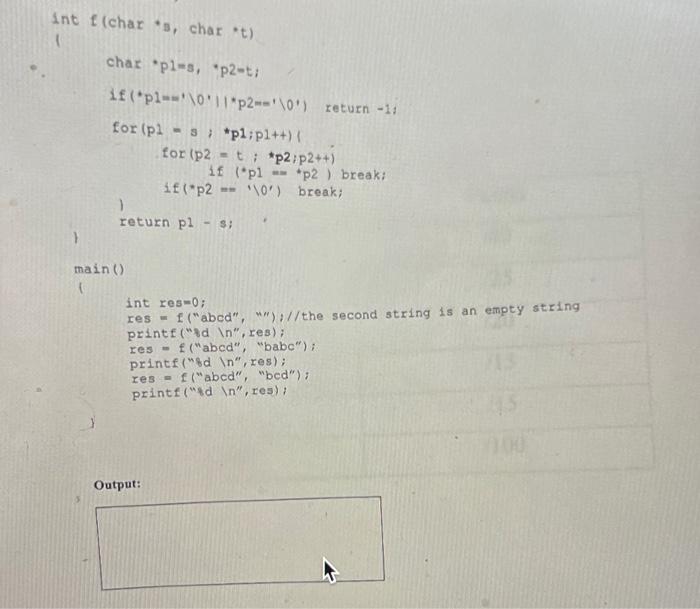 Solved Int f (char ⋅s, char " t ) 1 | Chegg.com