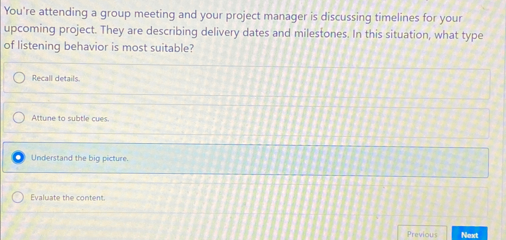 Solved You're attending a group meeting and your project | Chegg.com