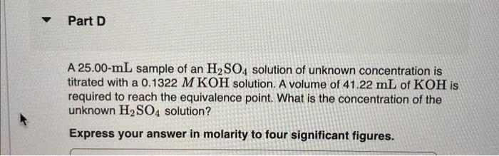 Solved Part B A 15.00-mL Sample Of An NaOH Solution Of | Chegg.com