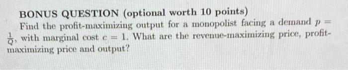 Solved BONUS QUESTION (optional worth 10 points) Find the | Chegg.com