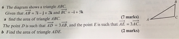 Solved 6 The diagram shows a triangle ABC. Given that AB = | Chegg.com