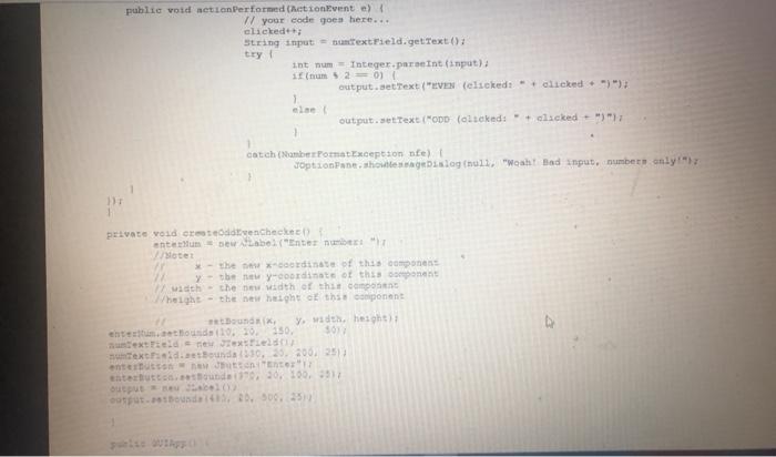 Solved W GUI - Graphical User Interface 1/ Java Swing | Chegg.com