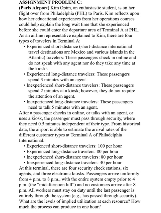 Solved ASSIGNMENT PROBLEM A: Consider the following four | Chegg.com