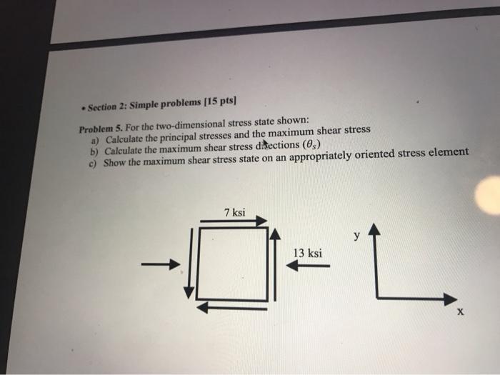 Solved Section 2: Simple problems [15 pts] Problem 5. For | Chegg.com