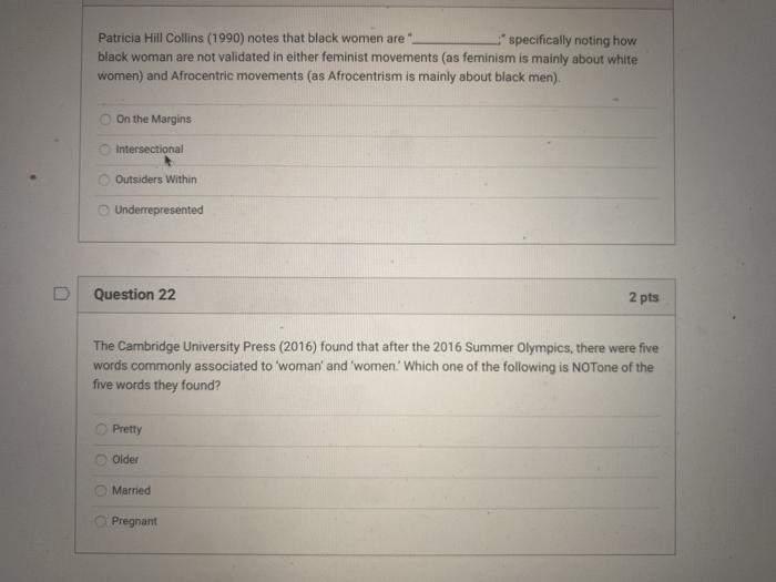 Woman in black mark scheme picture