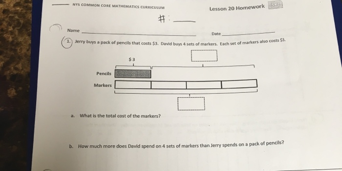 common core mathematics curriculum lesson 20 homework