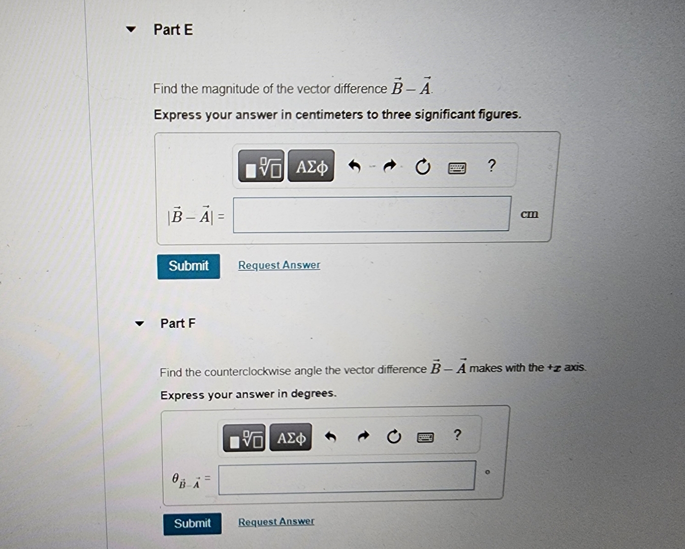 Part AVector vec(A) ﻿has components | Chegg.com