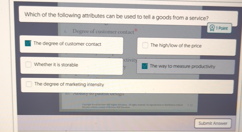 Solved Which of the following attributes can be used to tell | Chegg.com