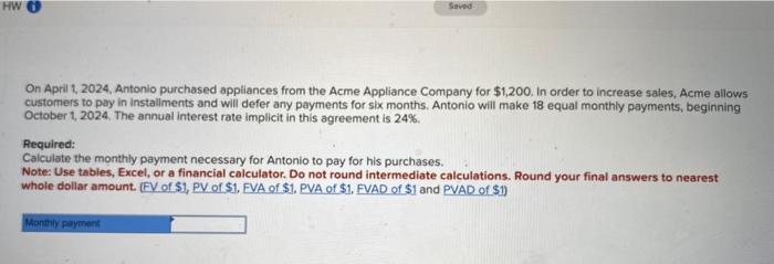 Solved On April Antonio Purchased Appliances From Chegg Com