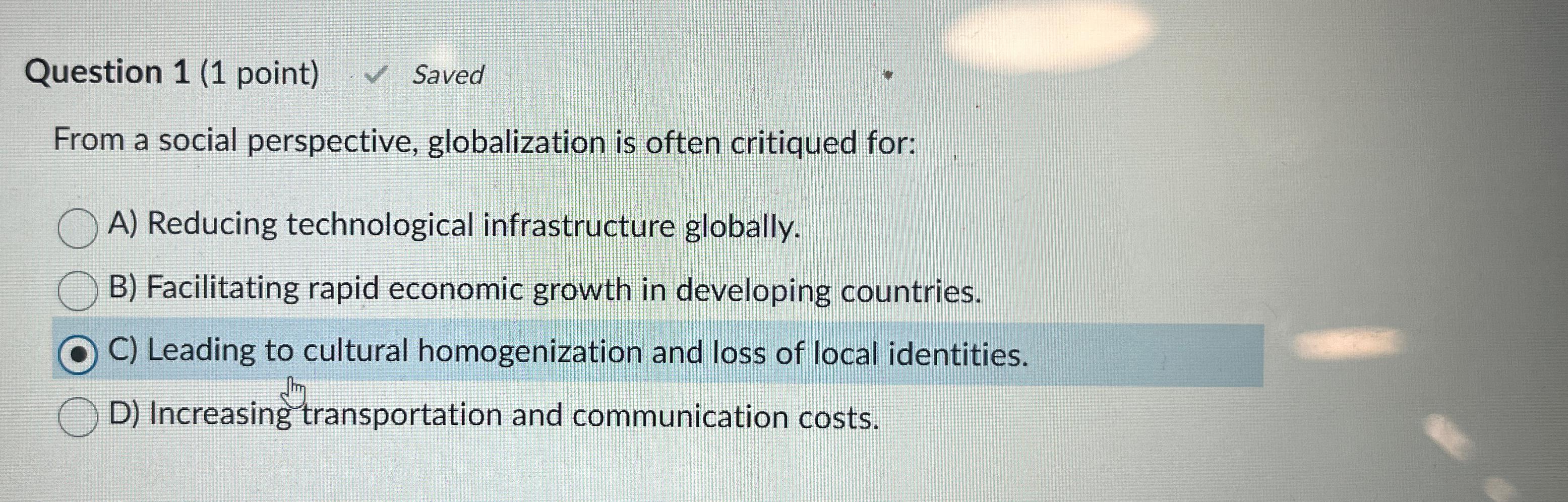 Solved Question 1 (1 ﻿point) ﻿SavedFrom a social | Chegg.com