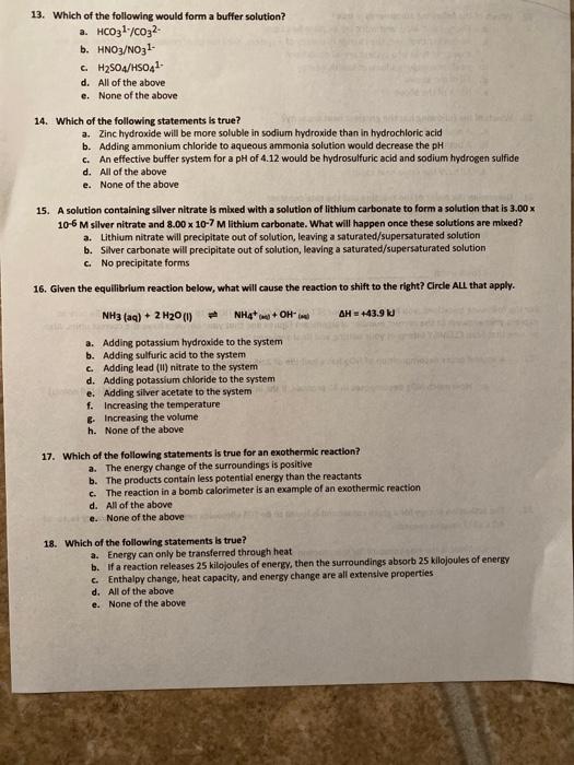 Solved Please answer all parts and circle the correct | Chegg.com