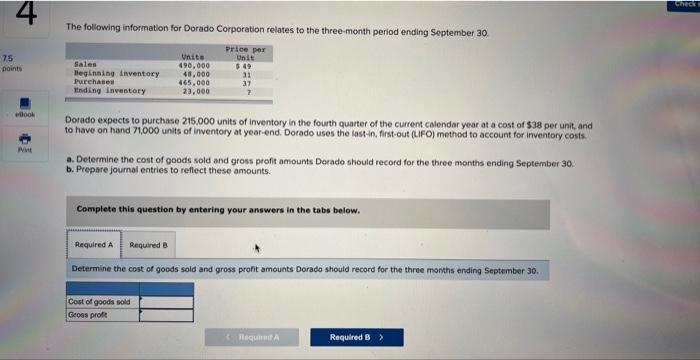 Solved The following information for Dorado Corporation | Chegg.com