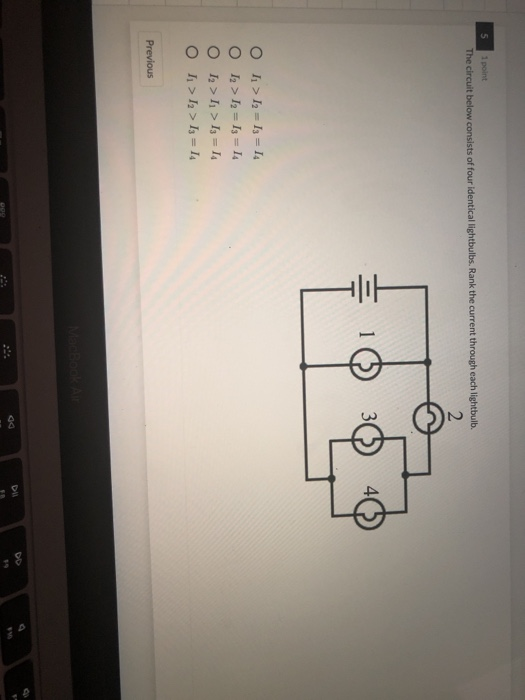 Solved 5 1 point The circuit below consists of four | Chegg.com