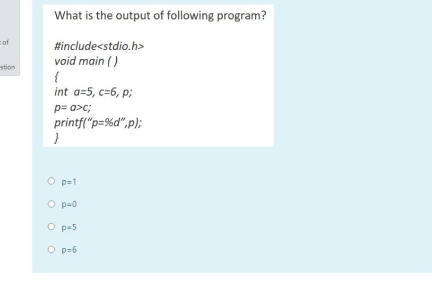 Solved What Is The Output Of Following Program Cof Stion Chegg Com