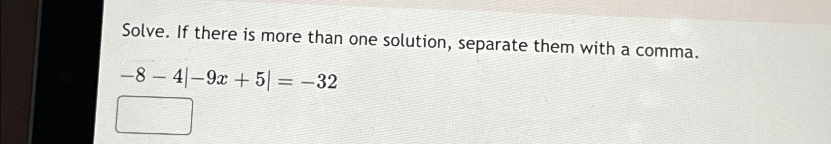 Solved Solve. If there is more than one solution, separate | Chegg.com