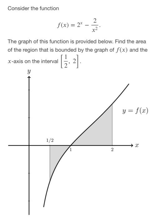 Solved Consider the function 2 f(x) = 2* - x2 The graph of | Chegg.com