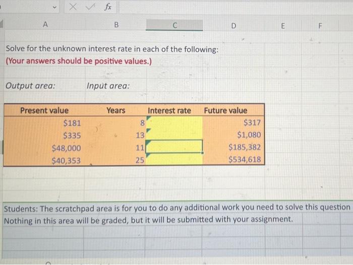 Solved Solve for the unknown interest rate in each of the | Chegg.com