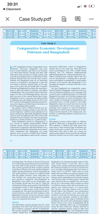 comparative economic development pakistan and bangladesh case study