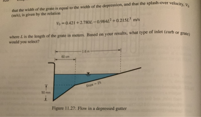 Consider The Depressed Gutter Shown In Figure 1127