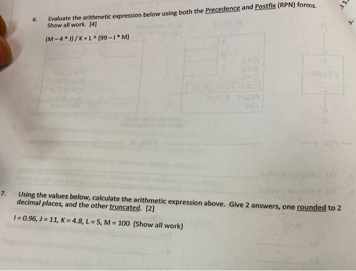 Solved Evaluate the arithmetic expression below using both | Chegg.com