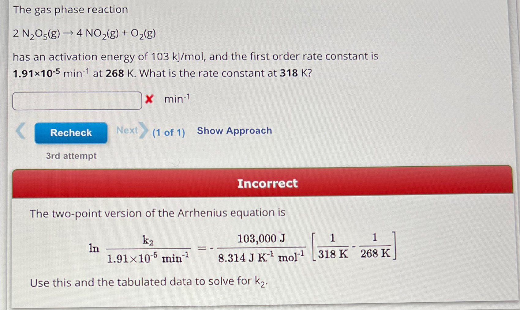 Solved The gas phase reaction2N2O5(g)→4NO2(g)+O2(g)has an | Chegg.com