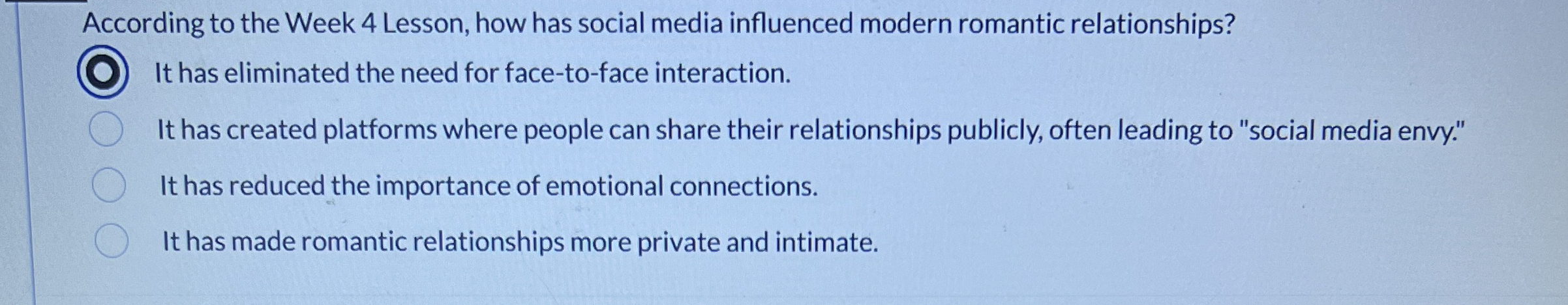 Solved According to the Week 4 ﻿Lesson, how has social media | Chegg.com