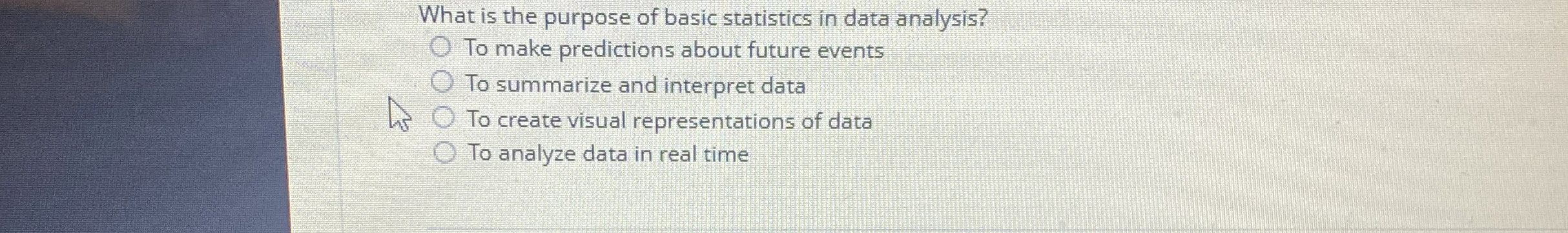Solved What is the purpose of basic statistics in data | Chegg.com
