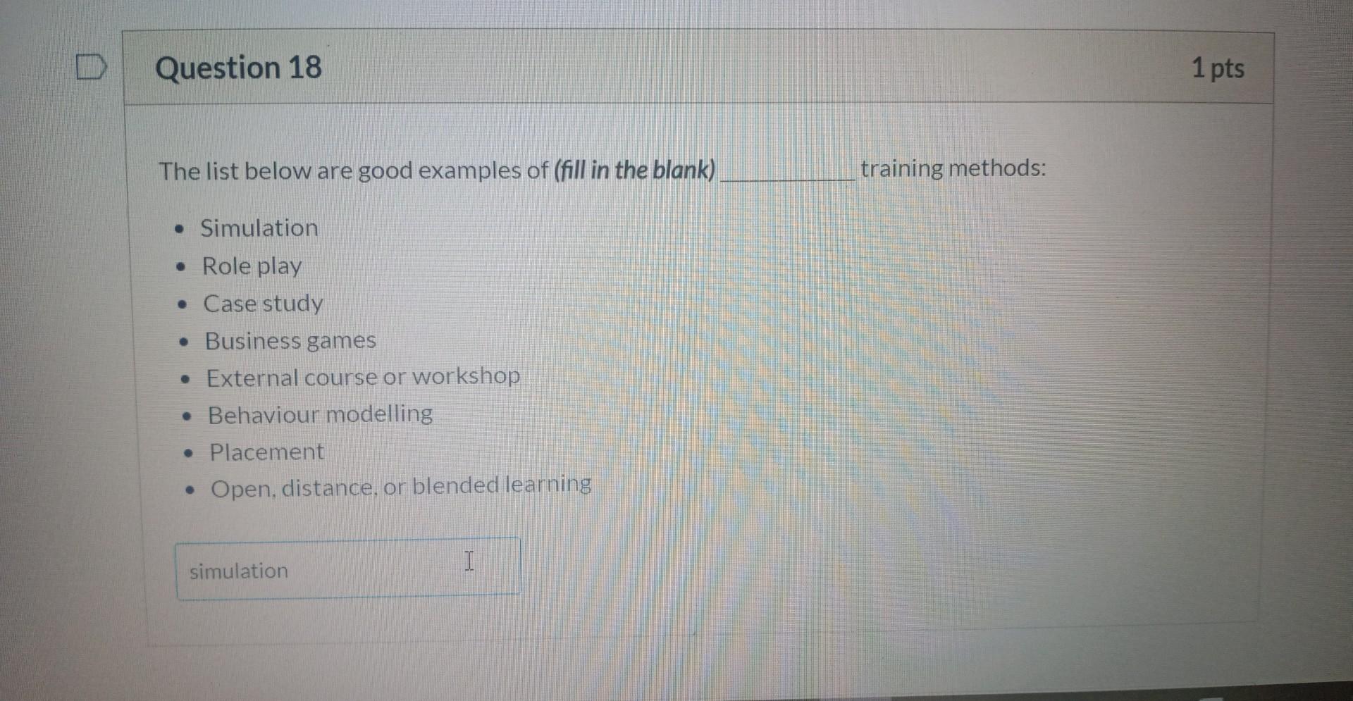 Solved The list below are good examples of (fill in the | Chegg.com