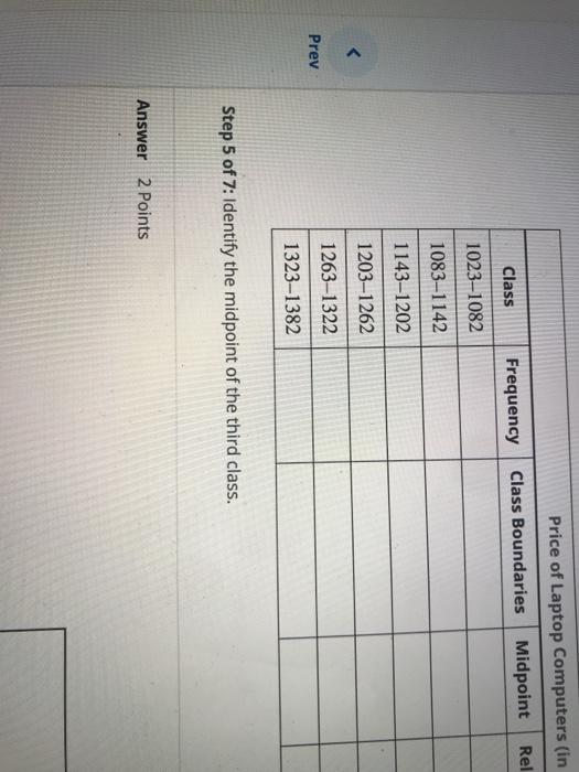 Solved Consider the following data representing the price of | Chegg.com