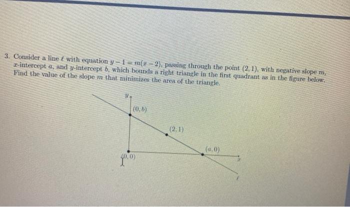 Solved 3 Consider A Line With Equation Y 1 Mx 2 Chegg Com