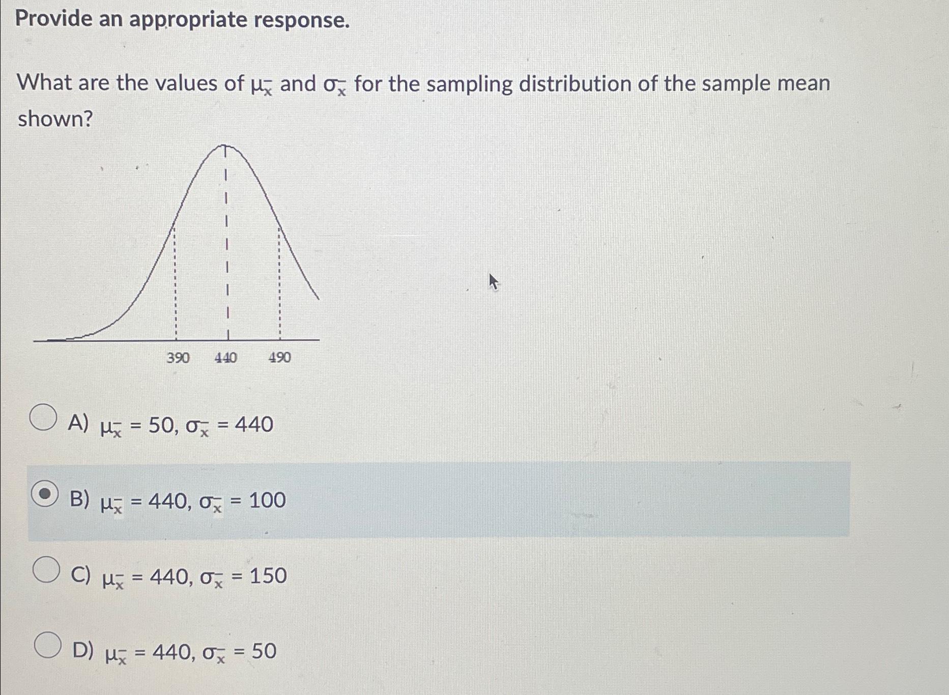 Solved Provide an appropriate response.What are the values | Chegg.com