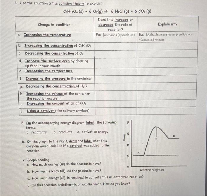 Solved Name per Worksheet Reaction Rates Use this