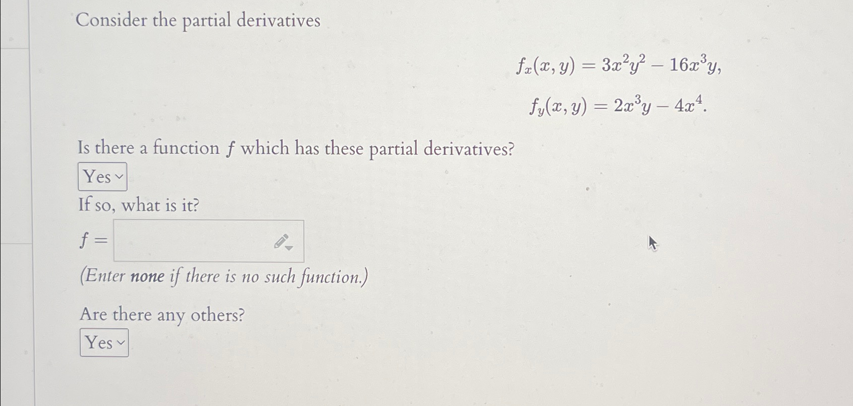 Solved Consider the partial | Chegg.com