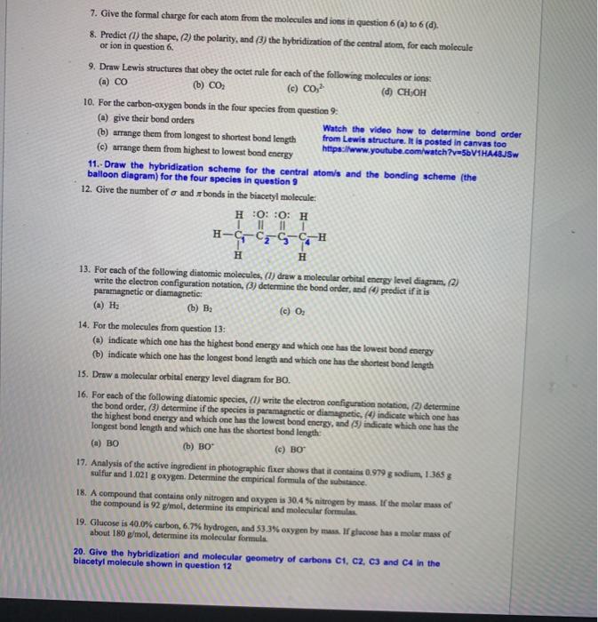 Solved (c) Cos Homework B Part 1 1. Predict Whether Cach Of | Chegg.com