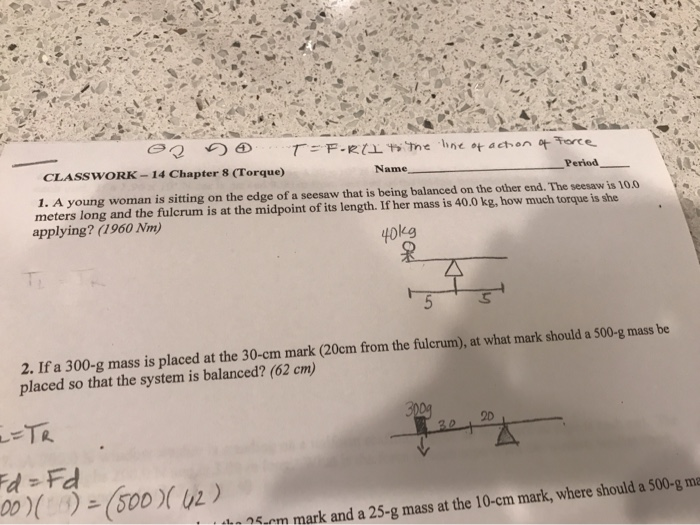 Solved on . . . T F -Rtl to the line of action of Force