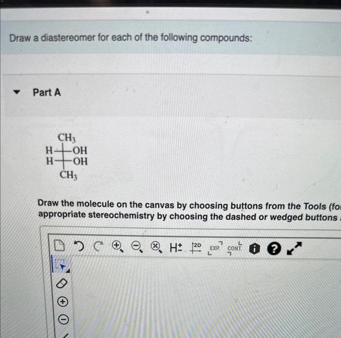 Solved Draw a diastereomer for each of the following