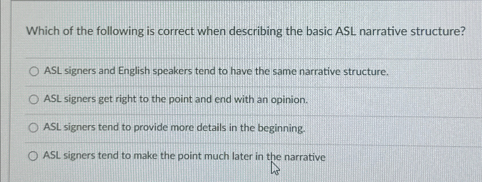 Solved Which of the following is correct when describing the | Chegg.com