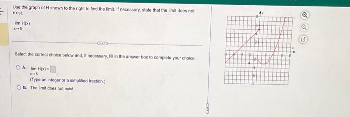 Solved Use the graph of H shown to the right to find the | Chegg.com