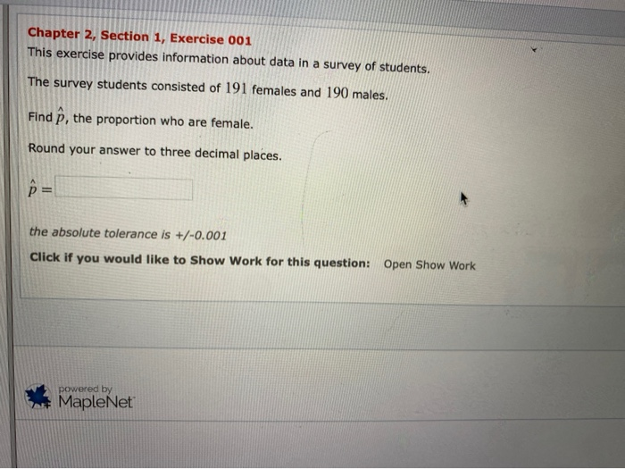 Solved Chapter 2, Section 1, Exercise 001 This Exercise | Chegg.com