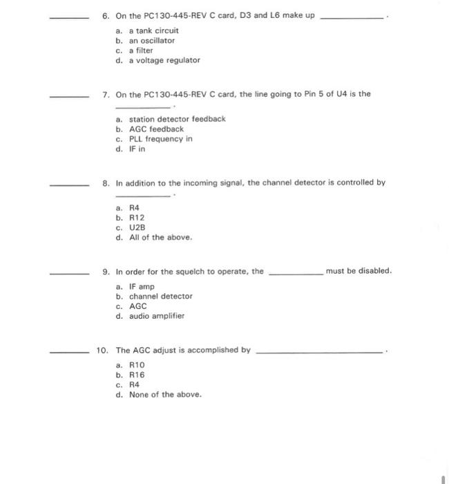 Solved Read each question carefully and write the letter for | Chegg.com
