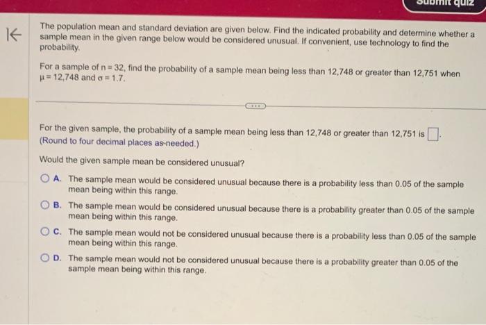 solved-the-population-mean-and-standard-deviation-are-gi