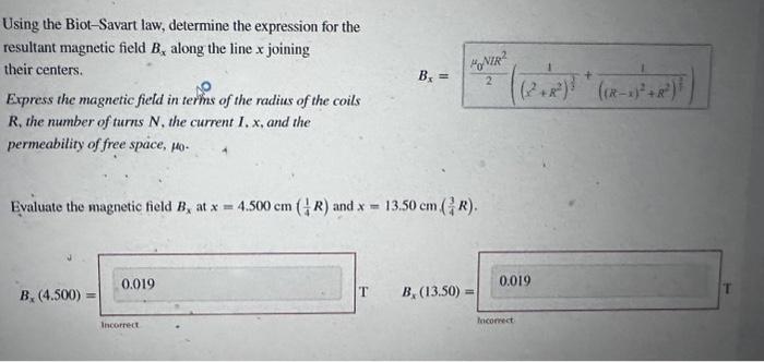 Solved Helmholtz Coils Are Frequently Used In Experiments | Chegg.com