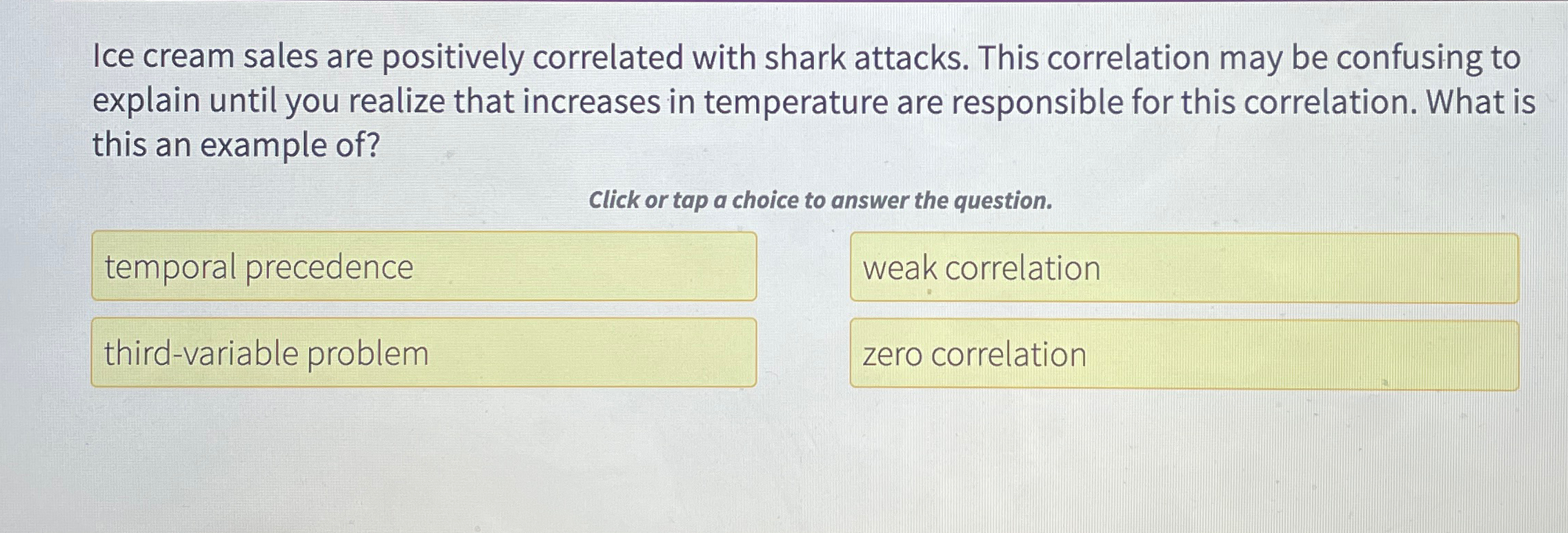 Solved Ice cream sales are positively correlated with shark | Chegg.com