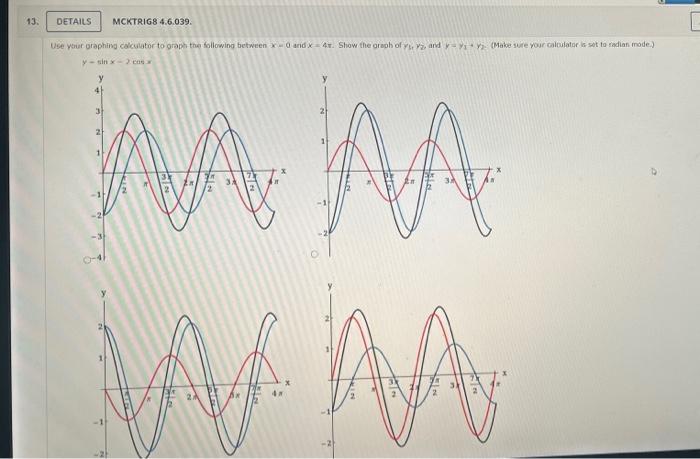 Solved y−sinx−2cosx | Chegg.com